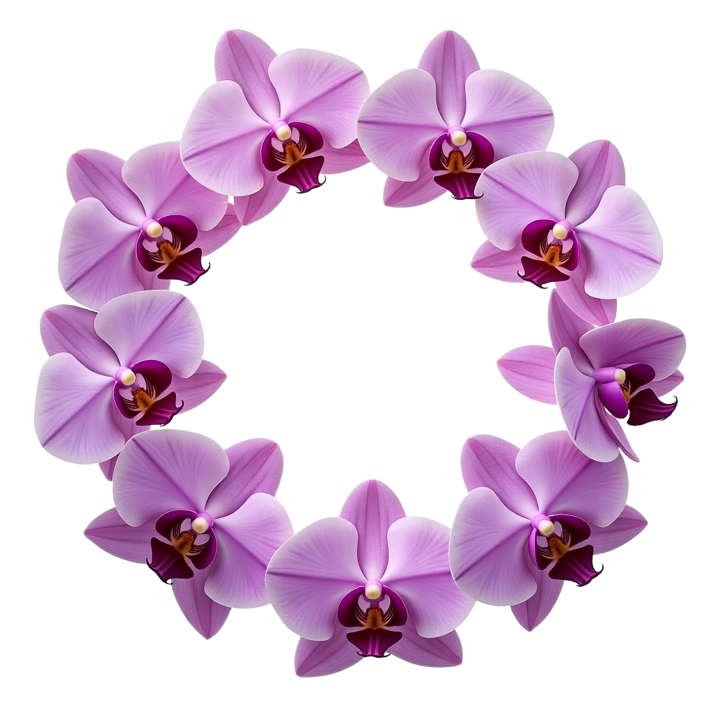 Lavender Orchid Wreath